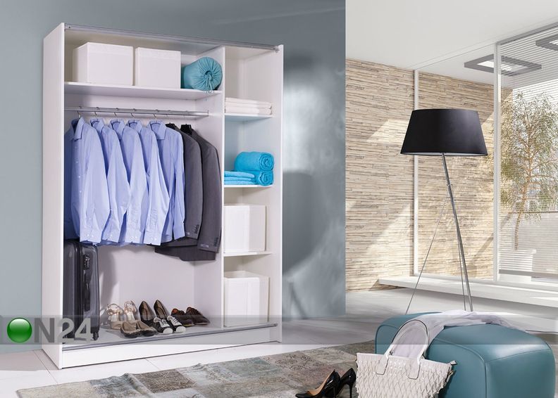 Lükandustega riidekapp 150 cm suurendatud