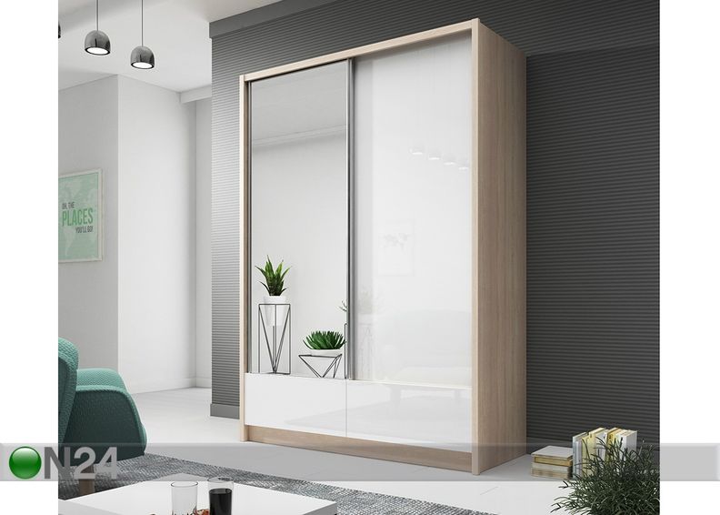 Lükandustega riidekapp 150 cm suurendatud