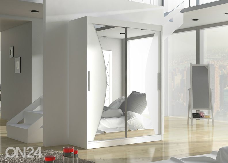 Lükandustega riidekapp 150 cm suurendatud