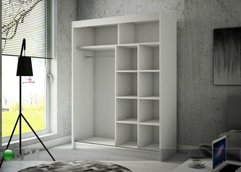 Lükandustega riidekapp 150 cm suurendatud