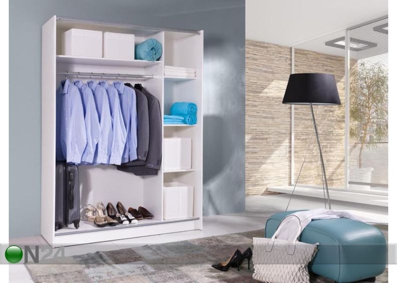 Lükandustega riidekapp 150 cm suurendatud