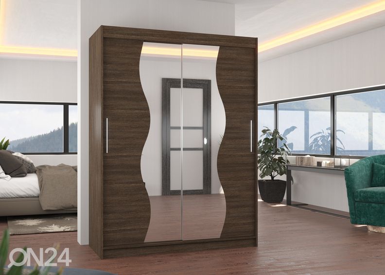 Lükandustega riidekapp 150 cm suurendatud