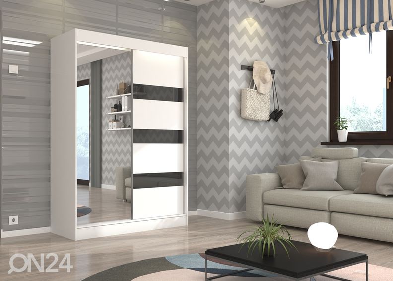 Lükandustega riidekapp 150 cm suurendatud