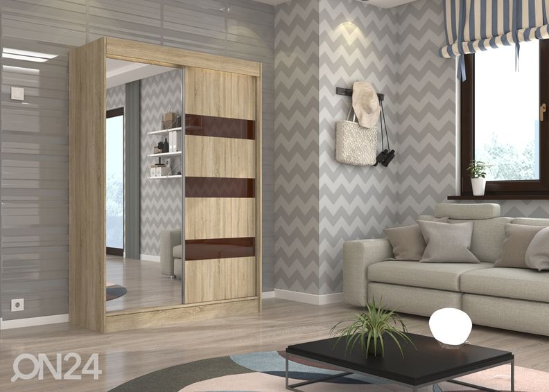 Lükandustega riidekapp 150 cm suurendatud