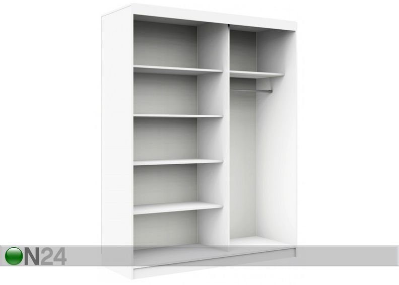 Lükandustega riidekapp 150 cm suurendatud