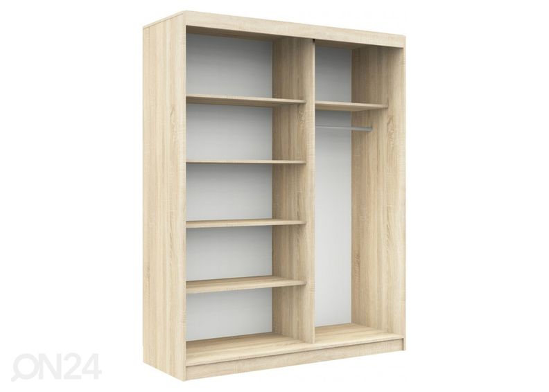 Lükandustega riidekapp 150 cm suurendatud