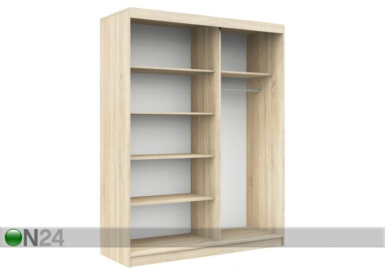 Lükandustega riidekapp 150 cm suurendatud