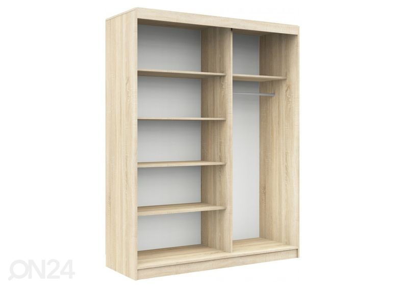 Lükandustega riidekapp 150 cm suurendatud