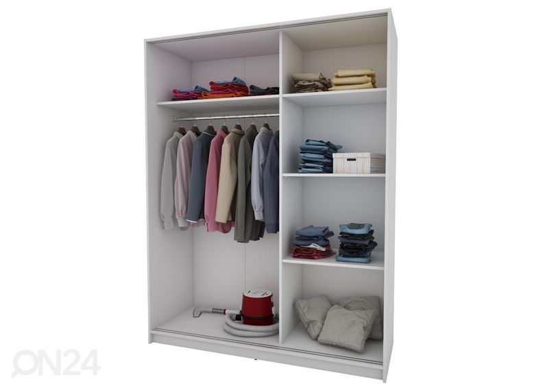 Lükandustega riidekapp 150 cm suurendatud