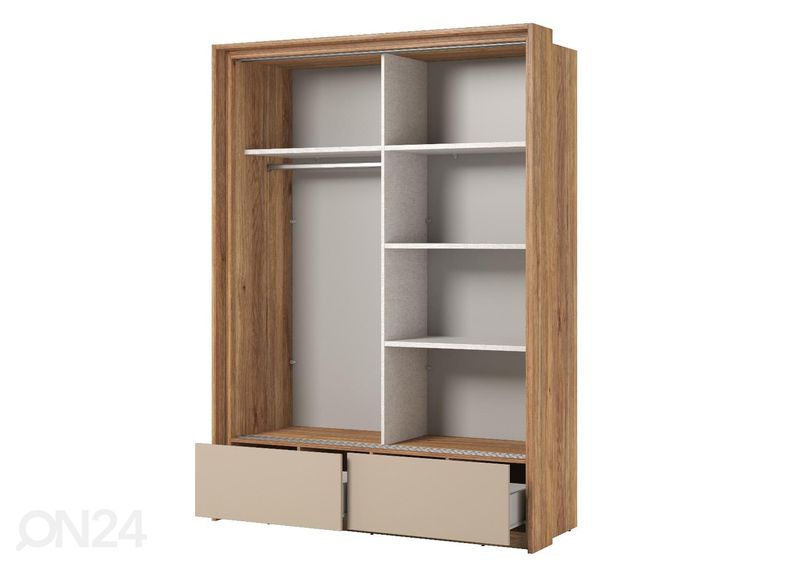 Lükandustega riidekapp 159 cm suurendatud