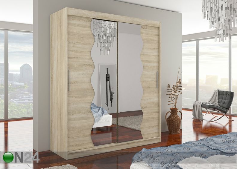 Lükandustega riidekapp 180 cm suurendatud