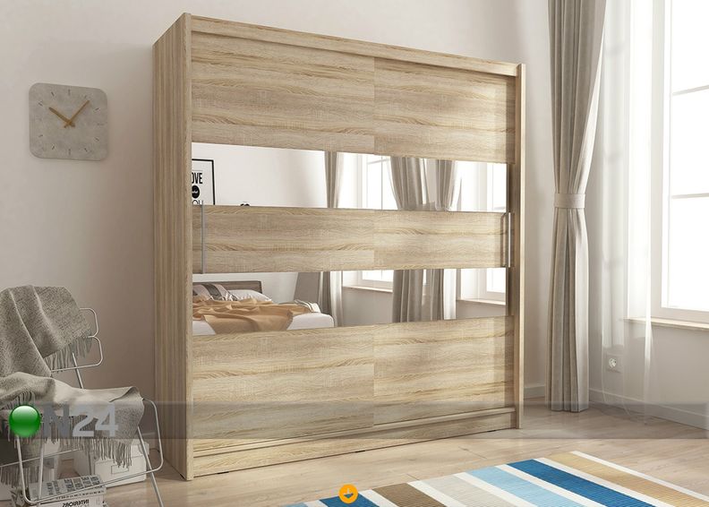 Lükandustega riidekapp 180 cm suurendatud