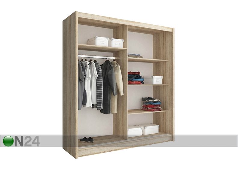 Lükandustega riidekapp 180 cm suurendatud