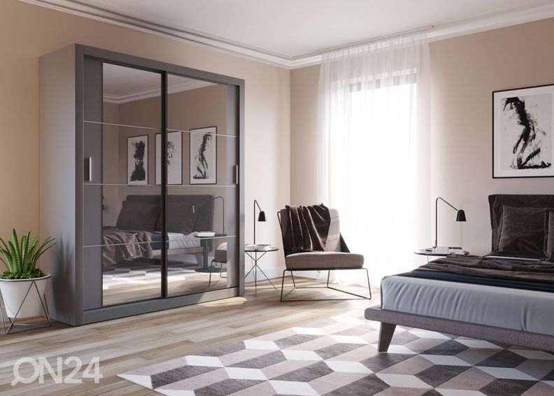 Lükandustega riidekapp 180 cm suurendatud