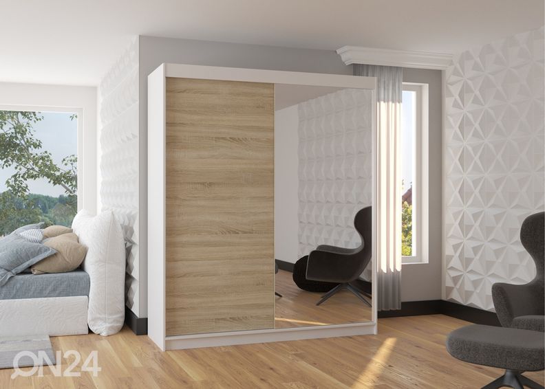 Lükandustega riidekapp 180 cm suurendatud