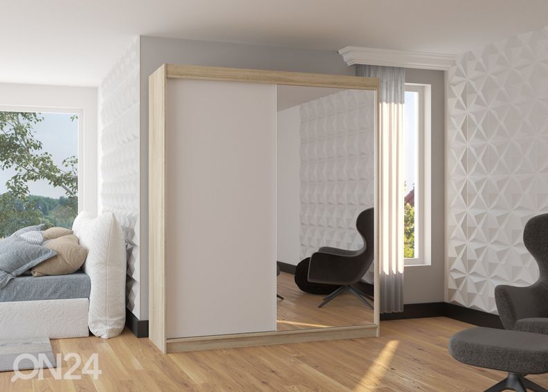 Lükandustega riidekapp 180 cm suurendatud