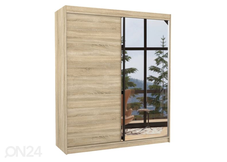 Lükandustega riidekapp 180 cm suurendatud