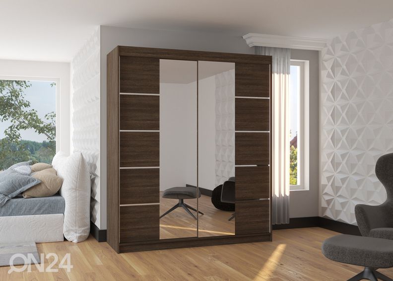 Lükandustega riidekapp 180 cm suurendatud