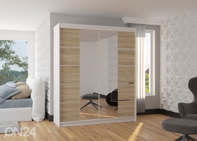 Lükandustega riidekapp 180 cm suurendatud