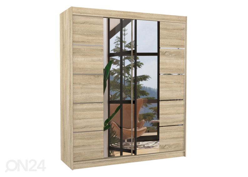 Lükandustega riidekapp 180 cm suurendatud