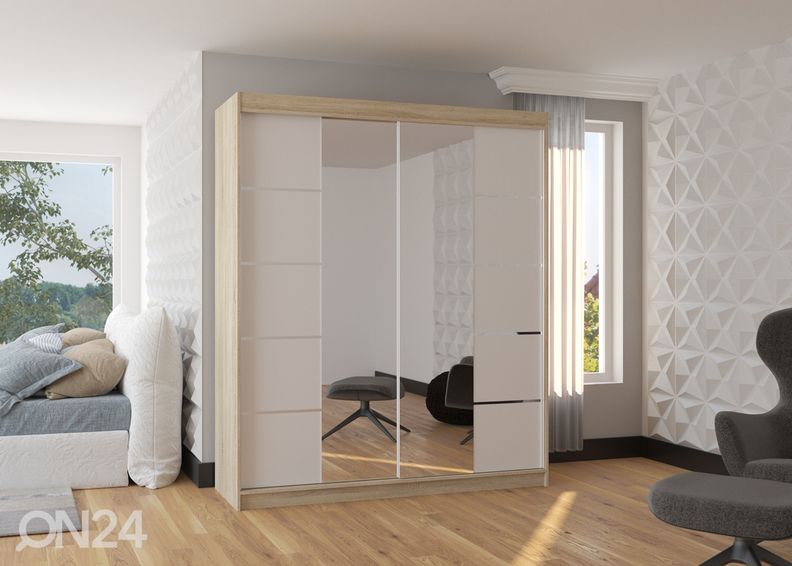 Lükandustega riidekapp 180 cm suurendatud