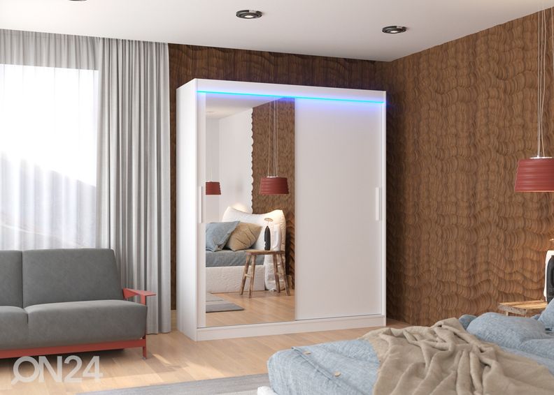 Lükandustega riidekapp 180 cm + LED suurendatud