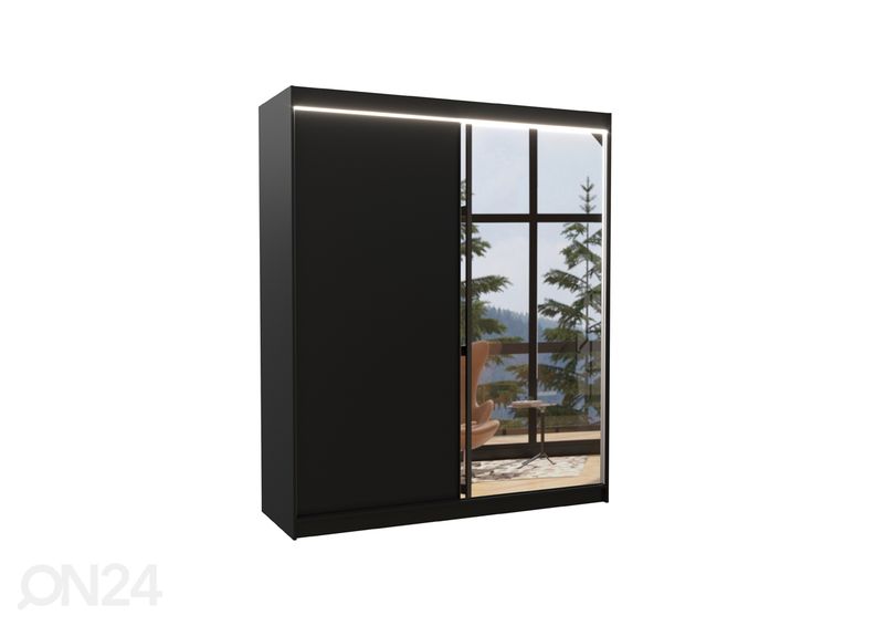 Lükandustega riidekapp 180 cm + LED suurendatud