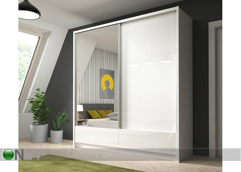 Lükandustega riidekapp 200 cm suurendatud