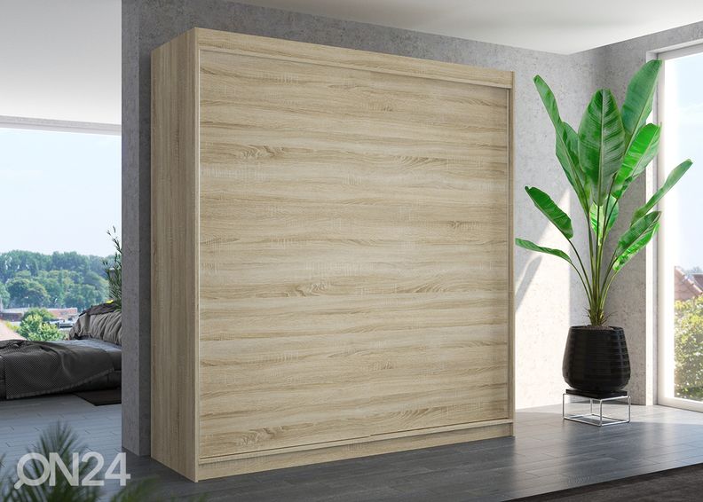 Lükandustega riidekapp 200 cm suurendatud