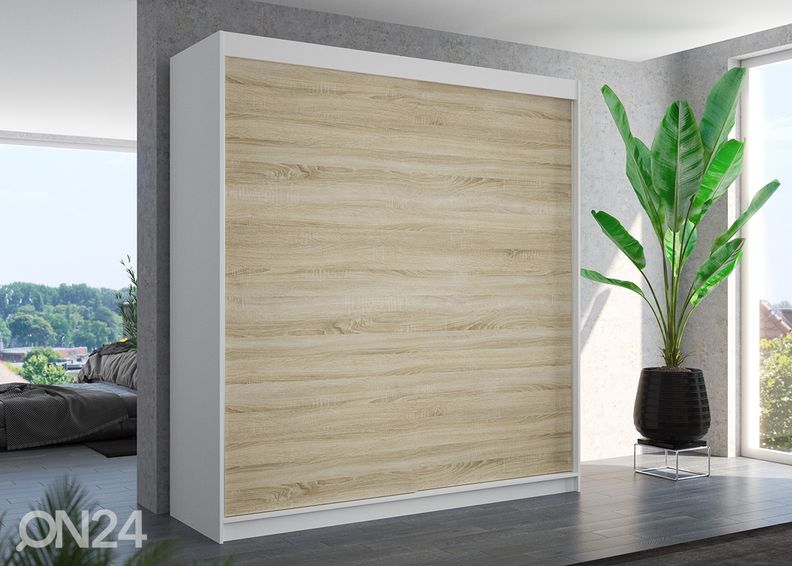 Lükandustega riidekapp 200 cm suurendatud