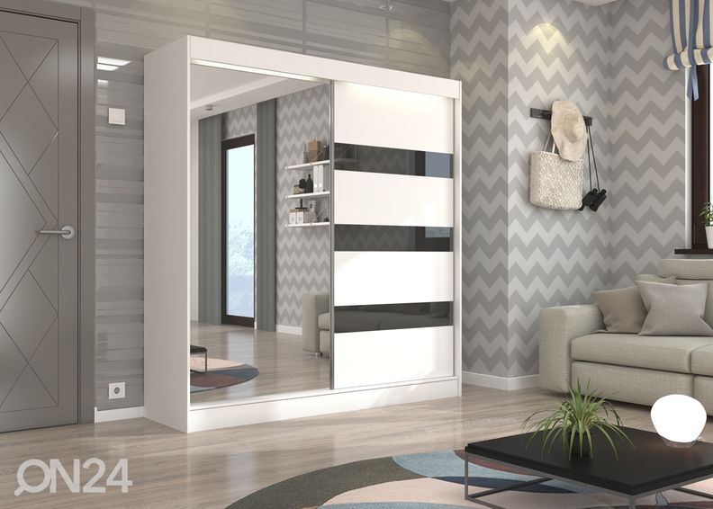 Lükandustega riidekapp 200 cm suurendatud