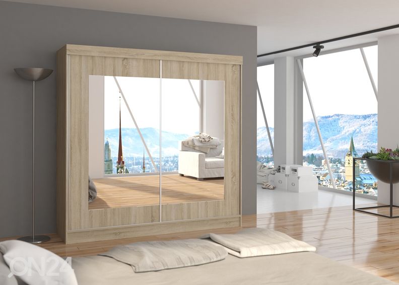 Lükandustega riidekapp 200 cm suurendatud