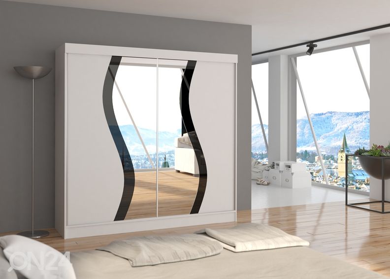 Lükandustega riidekapp 200 cm suurendatud