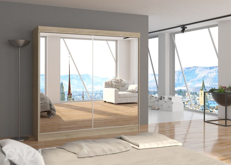 Lükandustega riidekapp 200 cm suurendatud