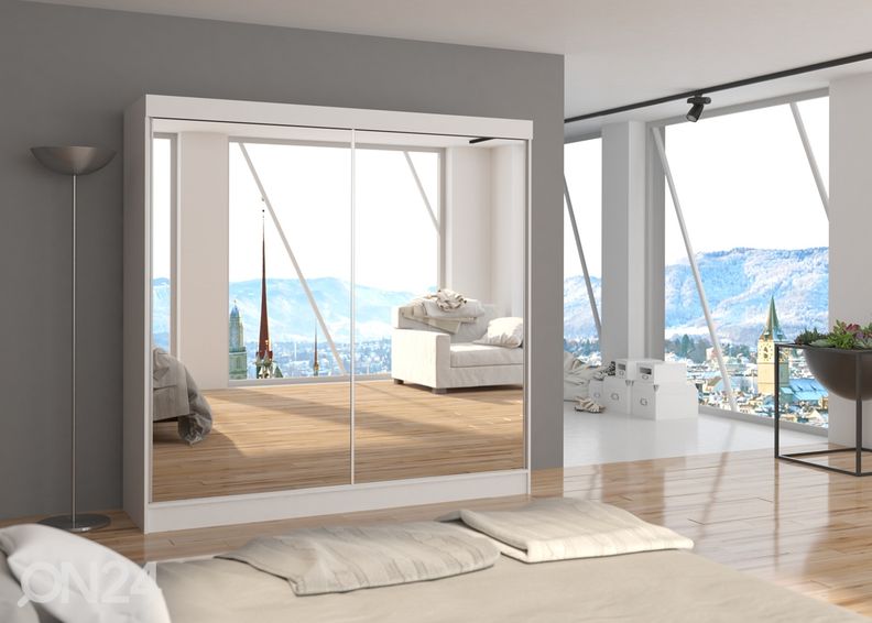 Lükandustega riidekapp 200 cm suurendatud