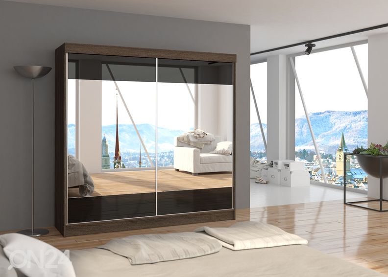 Lükandustega riidekapp 200 cm suurendatud