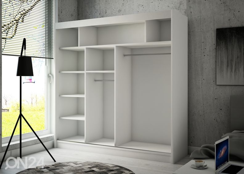 Lükandustega riidekapp 200 cm suurendatud