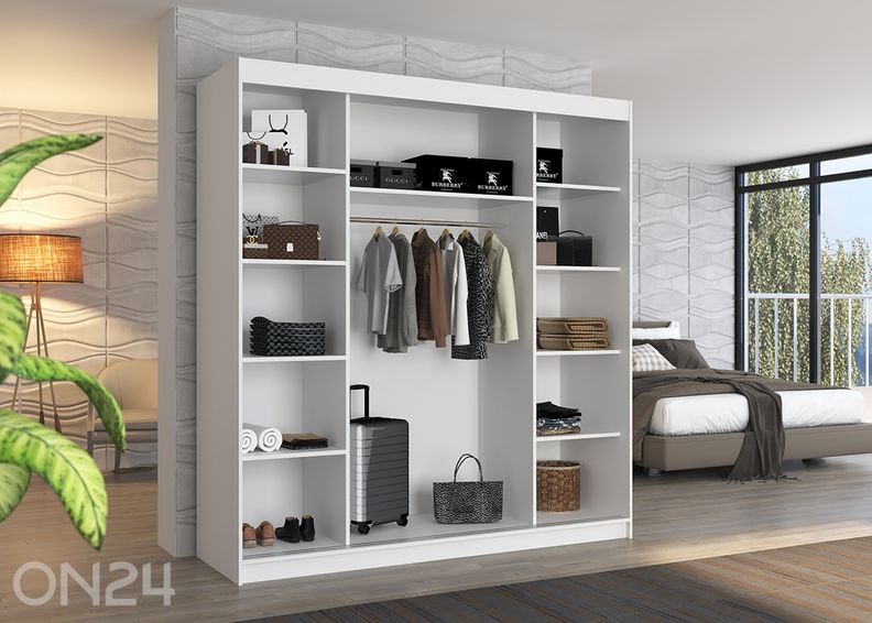 Lükandustega riidekapp 200 cm suurendatud