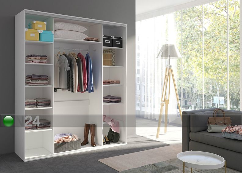 Lükandustega riidekapp 204 cm suurendatud