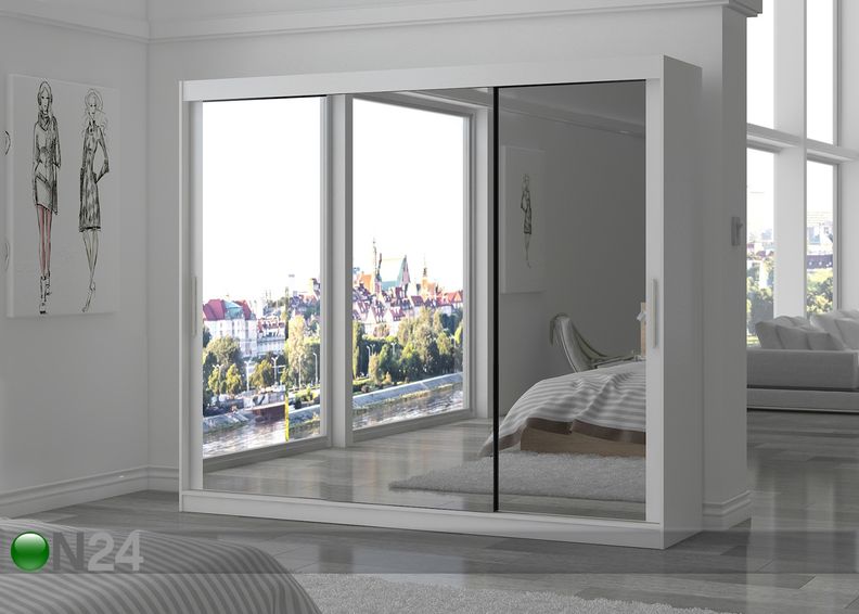 Lükandustega riidekapp 250 cm suurendatud