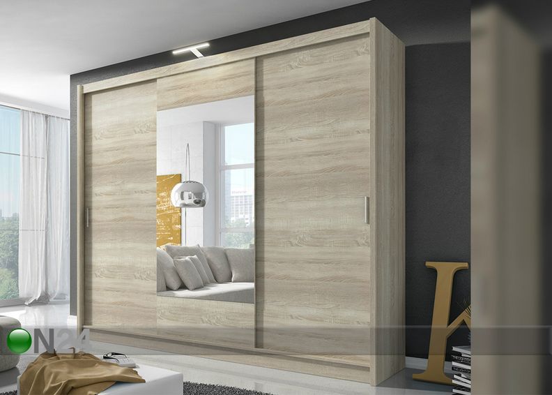 Lükandustega riidekapp 250 cm suurendatud