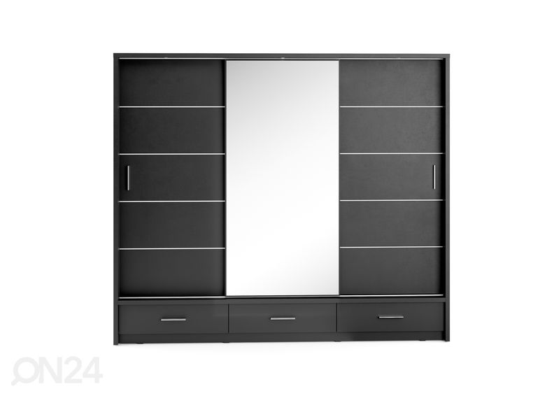 Lükandustega riidekapp 250 cm suurendatud
