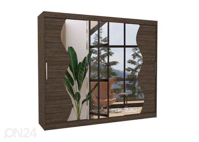 Lükandustega riidekapp 250 cm suurendatud