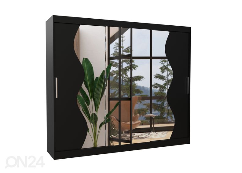 Lükandustega riidekapp 250 cm suurendatud