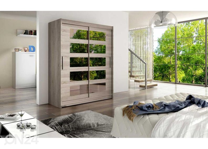 Lükandustega riidekapp suurendatud