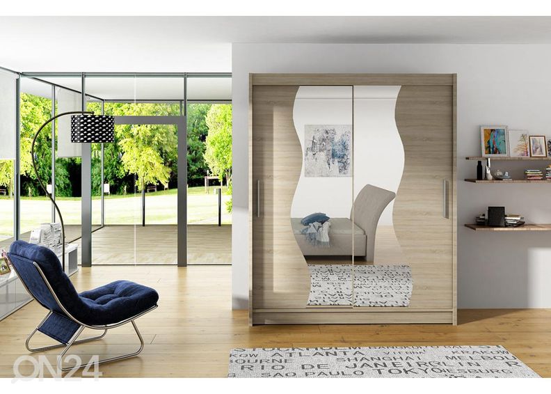 Lükandustega riidekapp suurendatud