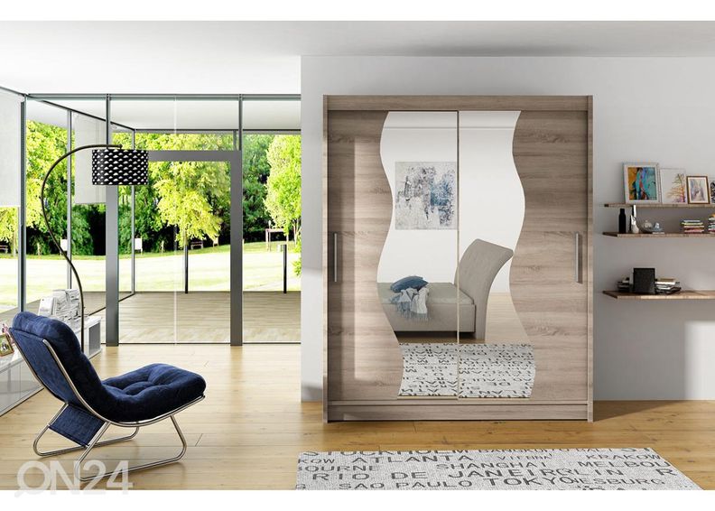 Lükandustega riidekapp suurendatud