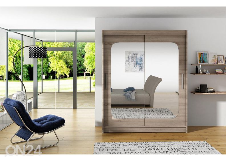 Lükandustega riidekapp suurendatud