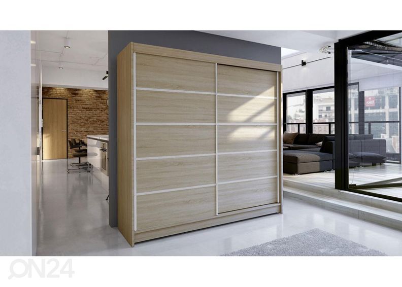 Lükandustega riidekapp suurendatud