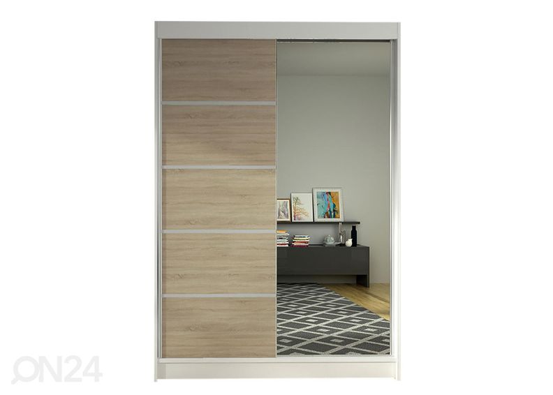 Lükandustega riidekapp suurendatud